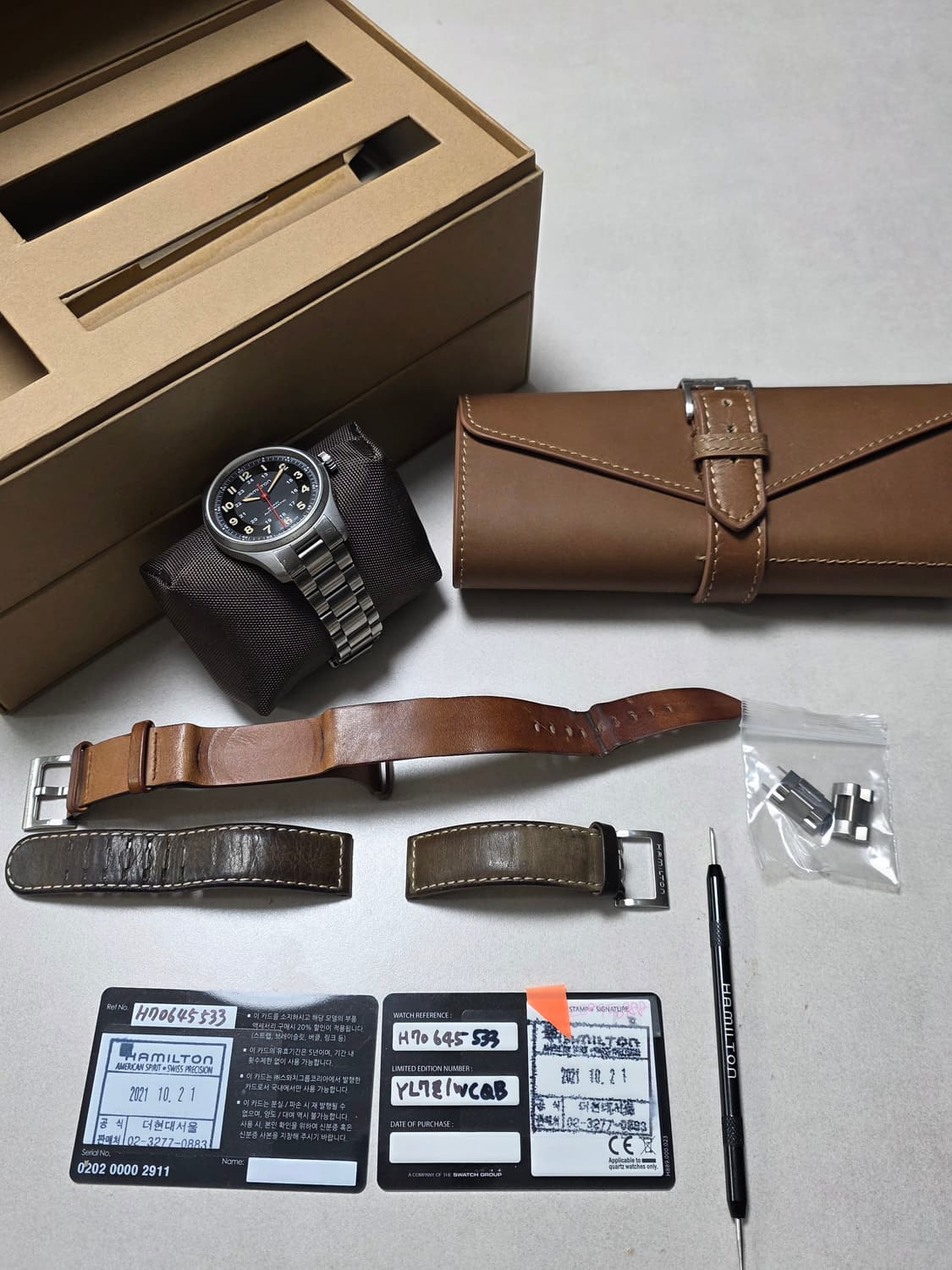 해밀턴 카키필드 티타늄 파크라이6 한정판 판매합니다.  상품이미지1