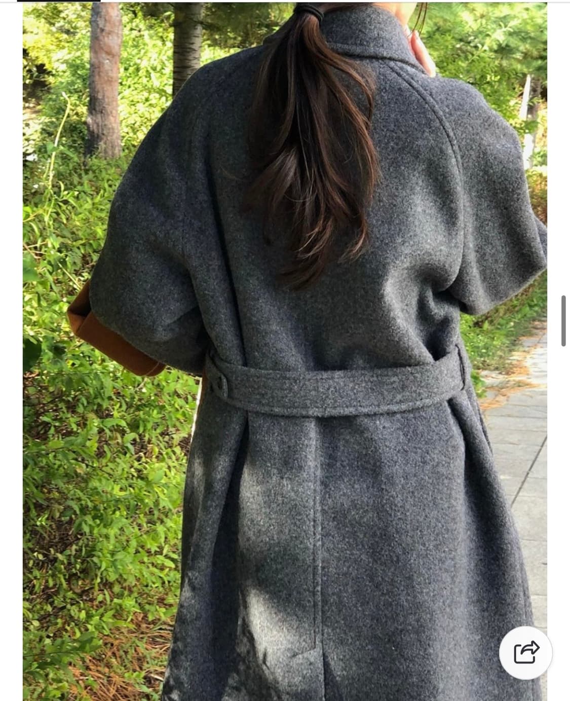 킨다베이지 발마칸 코트 차콜 상품이미지3