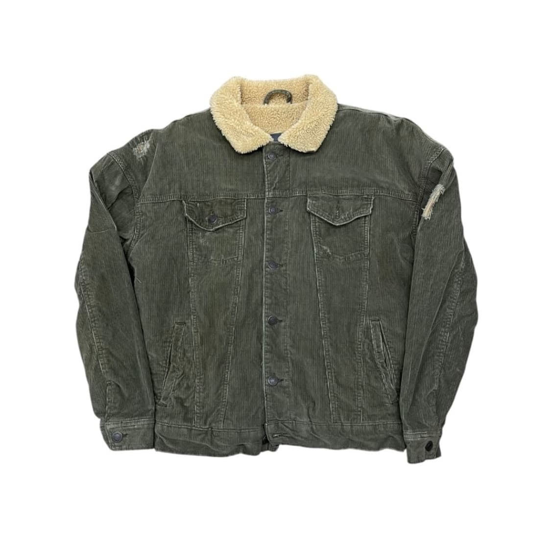 ZARA 자라 코듀로이 쉐르파 트러커 자켓 M 상품이미지2