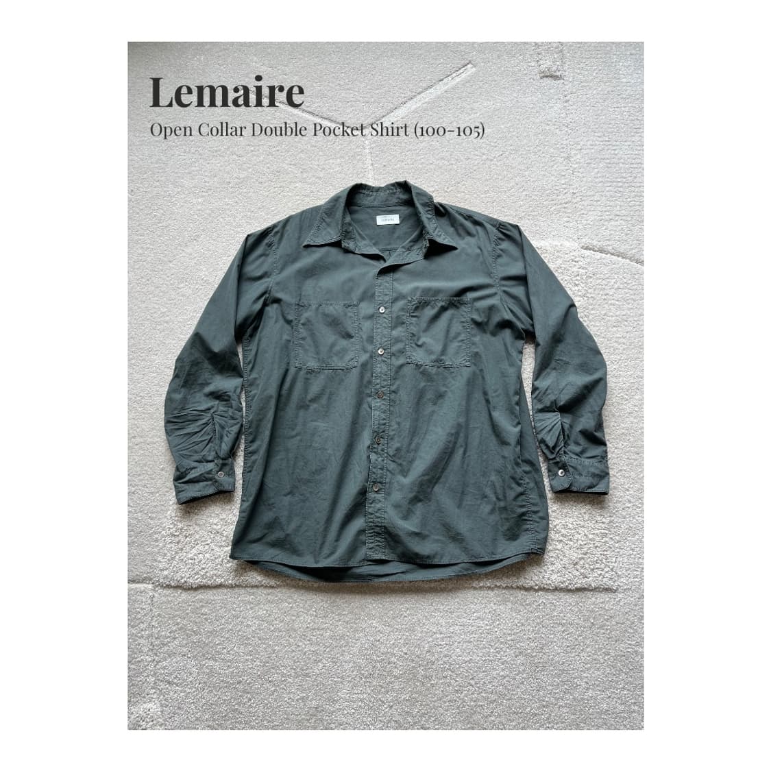 Lemaire 오픈칼라 더블포켓 셔츠 (100-105) 상품이미지1