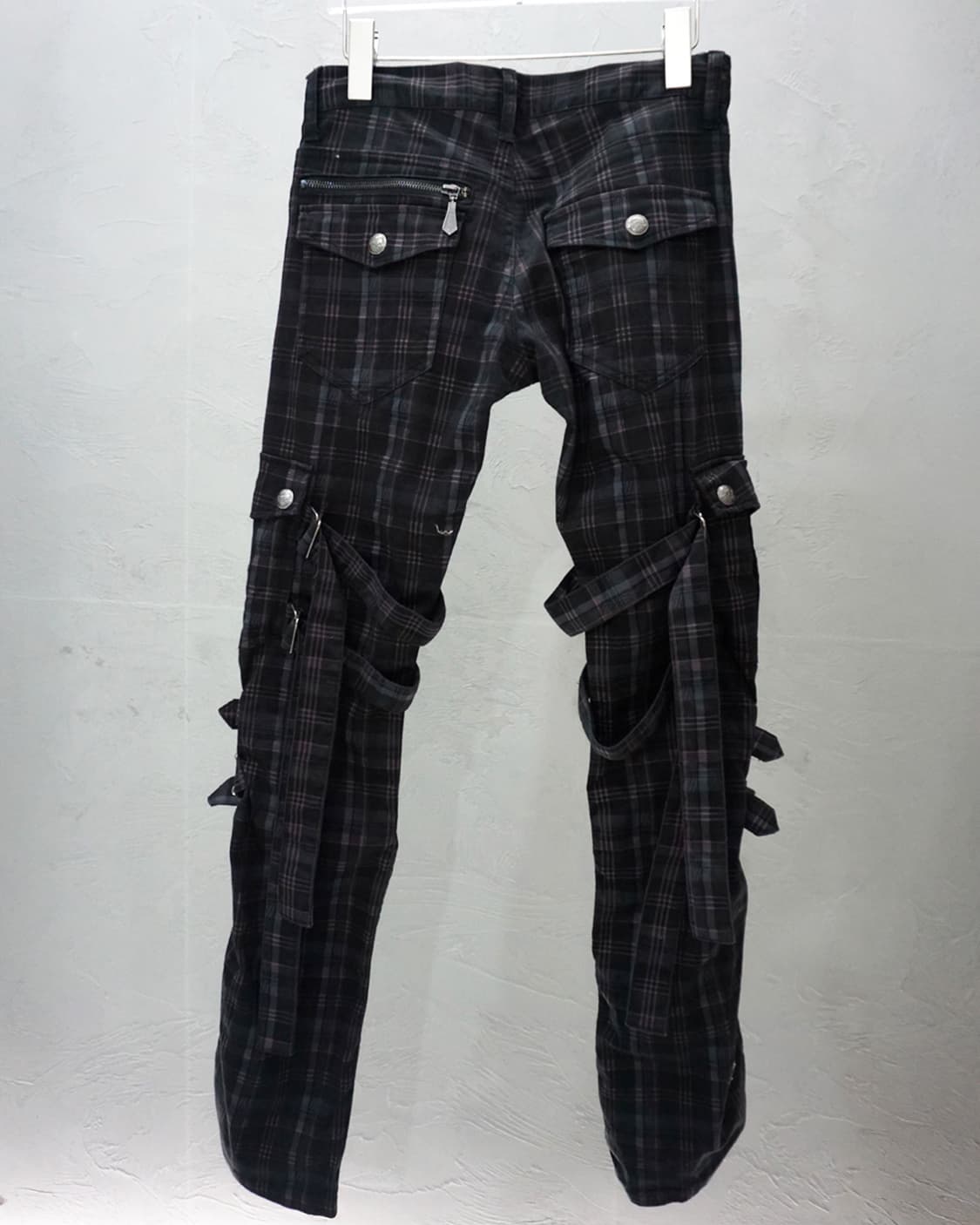 펑크 스크랩 체크 팬츠 상품이미지2