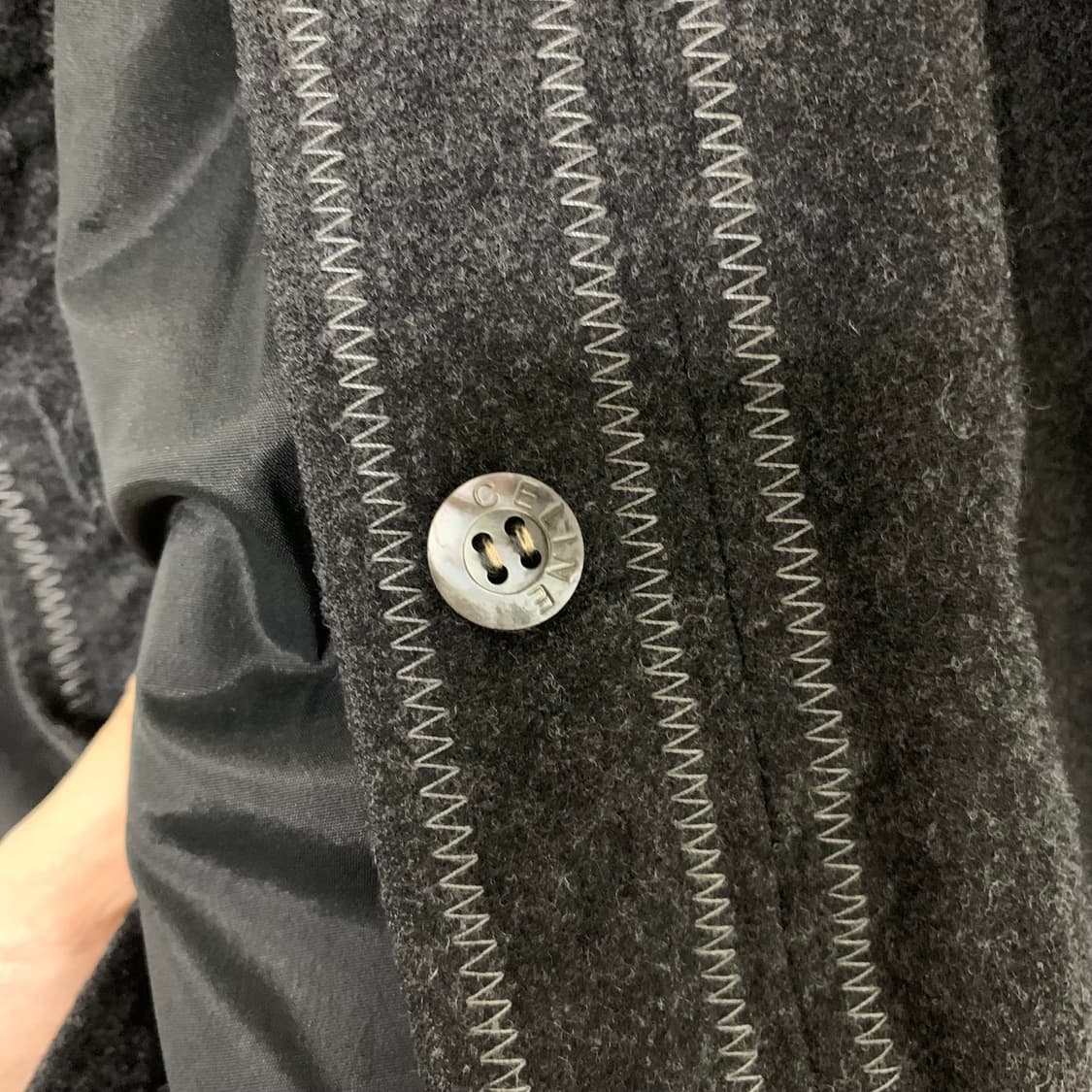 셀린느 차콜 울 셔츠 자켓 일본 빈티지 모리걸 42 사이즈 상품이미지5