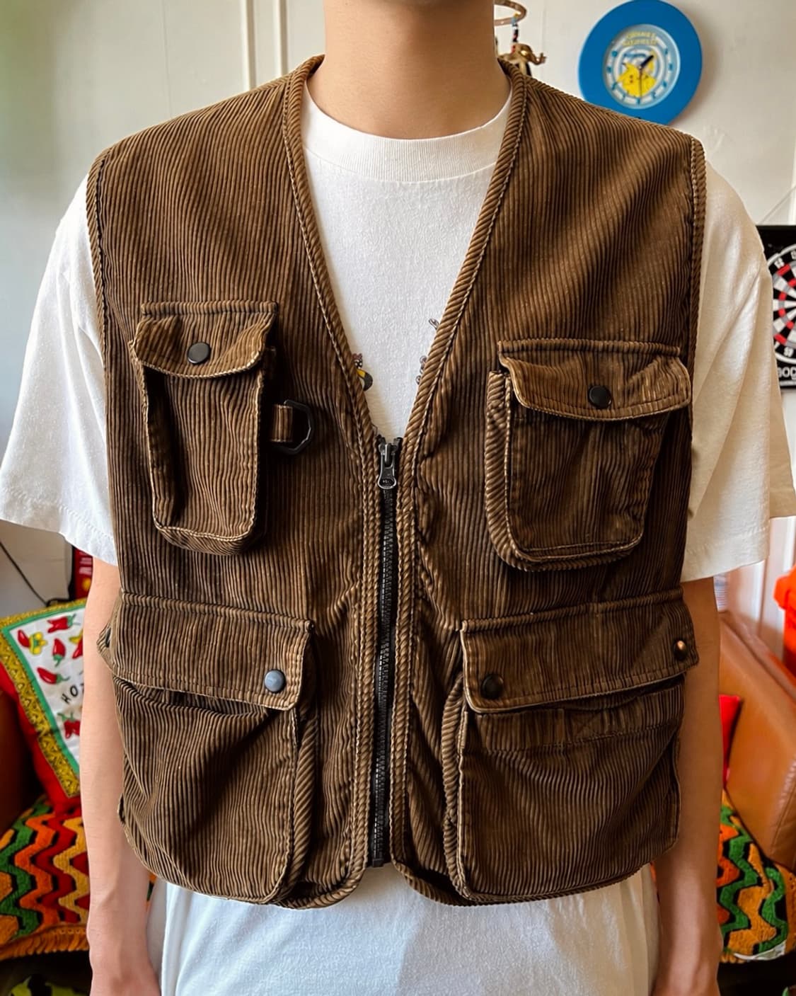 1990s Ben hur Corduroy Utility Work Vest 상품이미지2