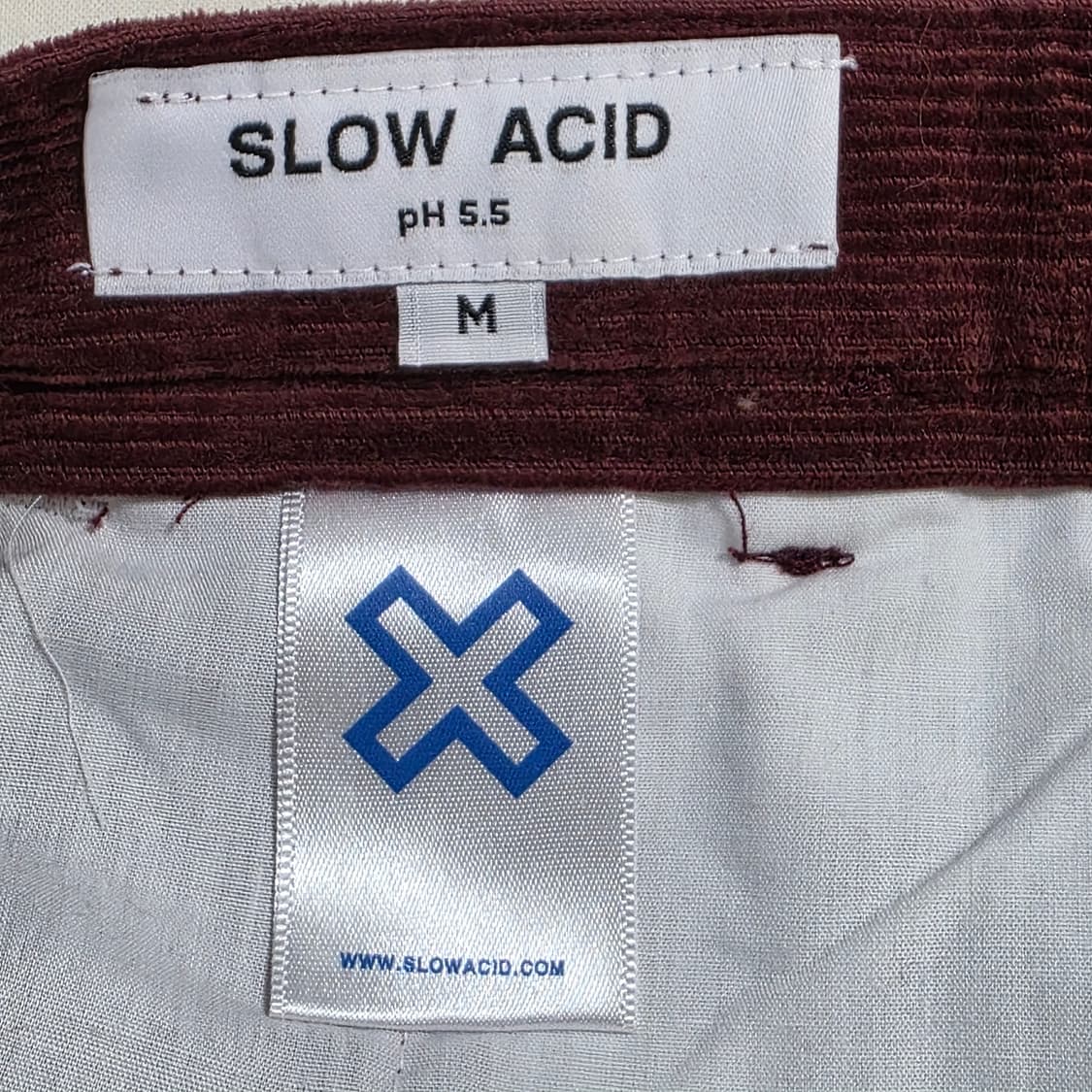 1083 슬로우애시드 코듀로이 팬츠 버건디 M 남성/여성루즈핏 상품이미지9