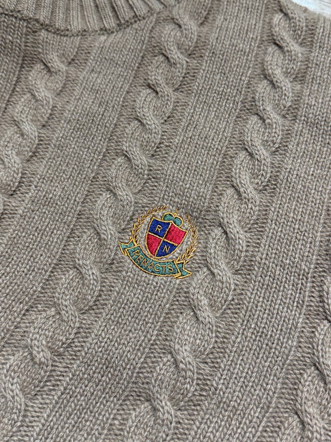 리넥츠 메리노울 케이블니트 브라운 상품이미지4