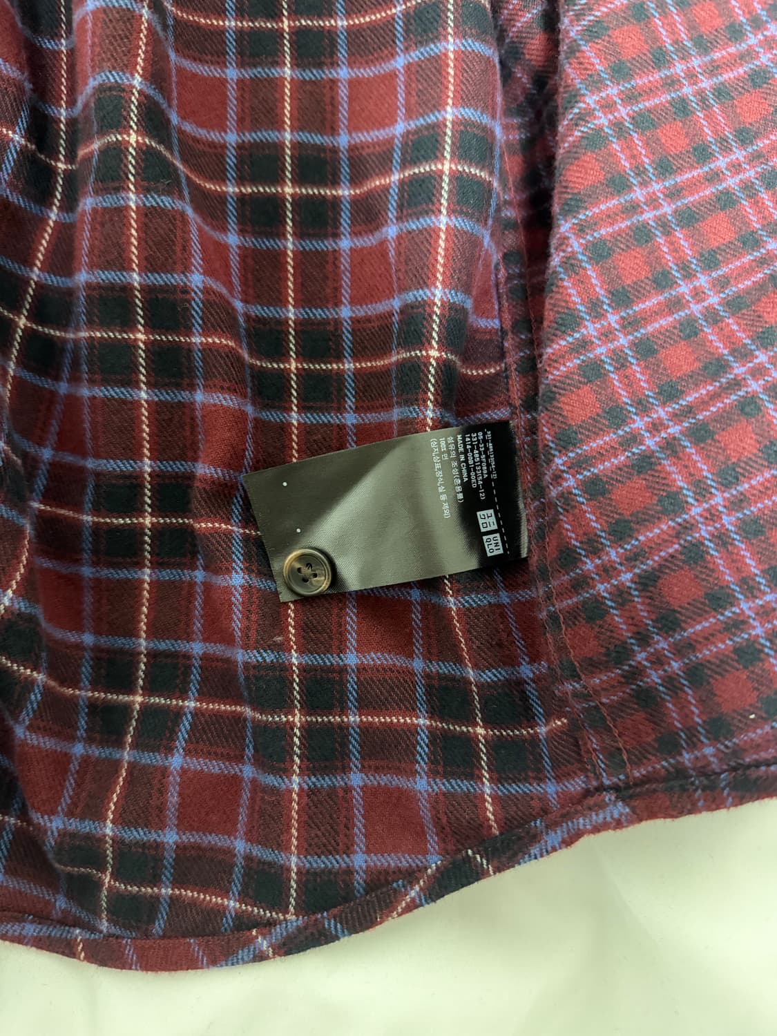 유니클로 폴란넬 체크 셔츠 XL 상품이미지4