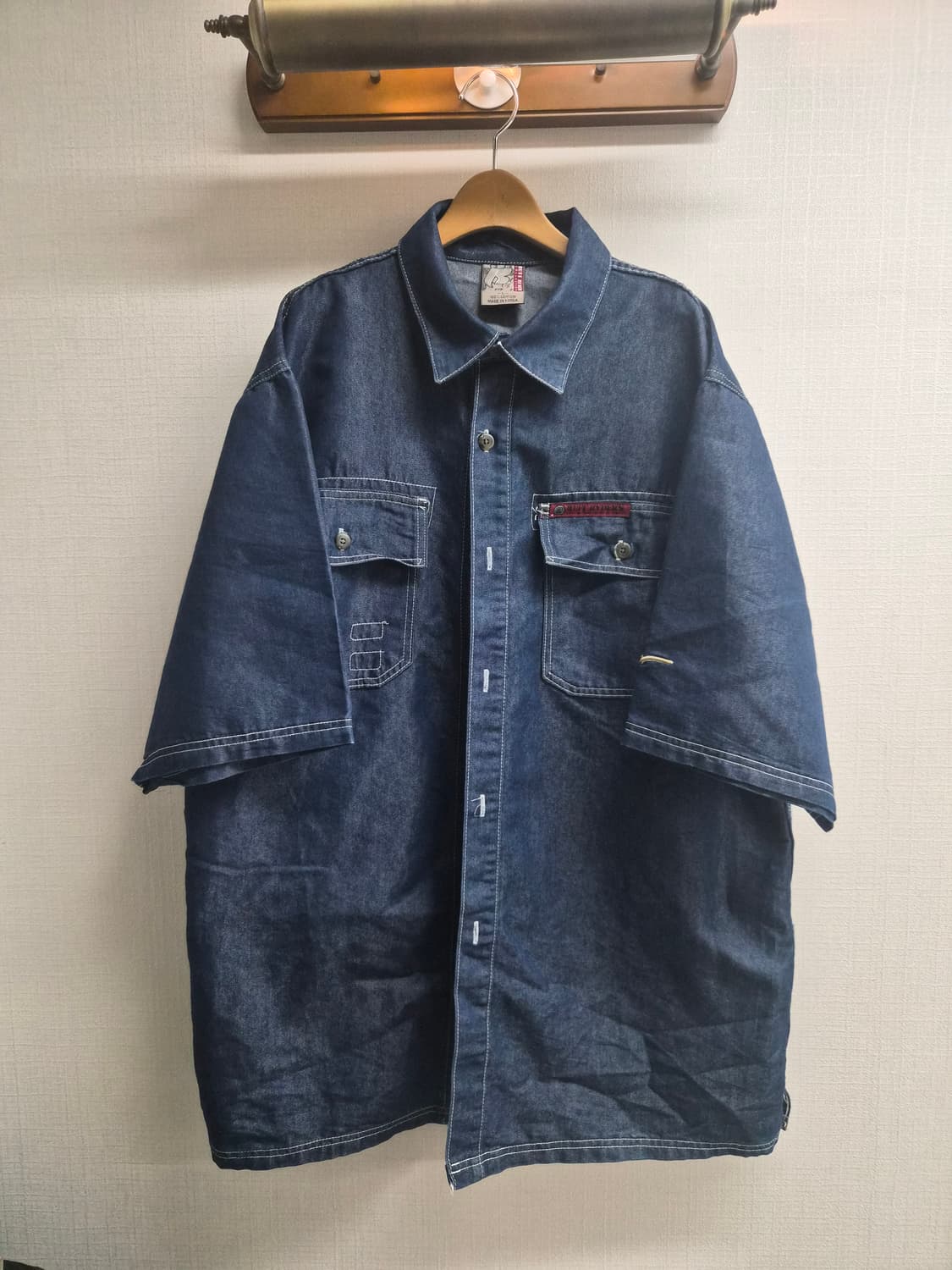 L/115) RUFF RIDERS 90's 힙합 데님 셔츠 팝니다 상품이미지1