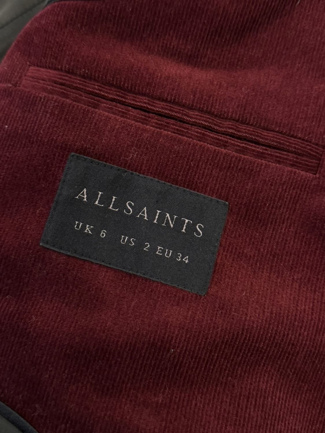 올세인츠 코듀로이 더블 브레스티드 자켓 55~66 상품이미지8