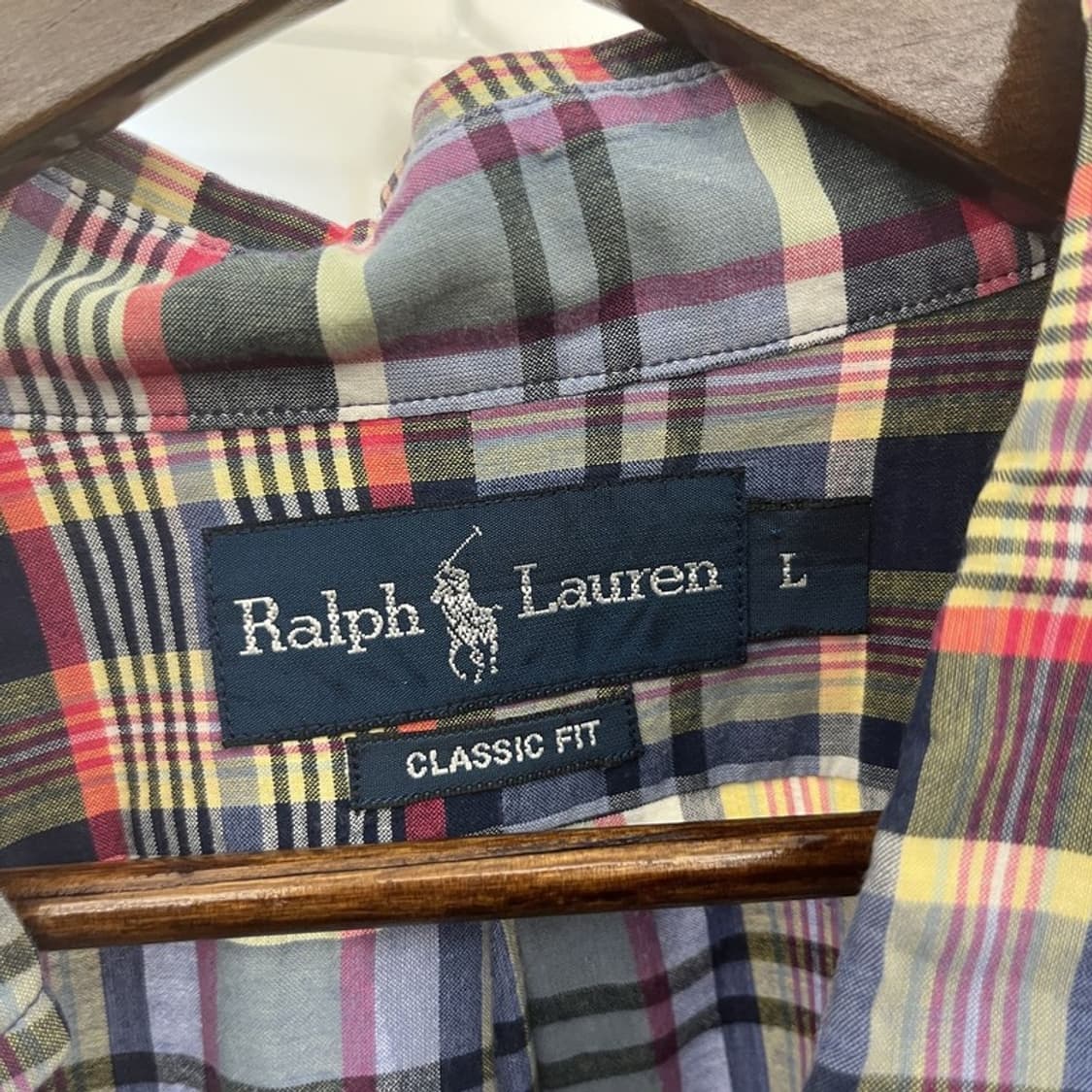 폴로 랄프로렌 빈티지 컨트리 레트로 체크 셔츠 L C10556 상품이미지5