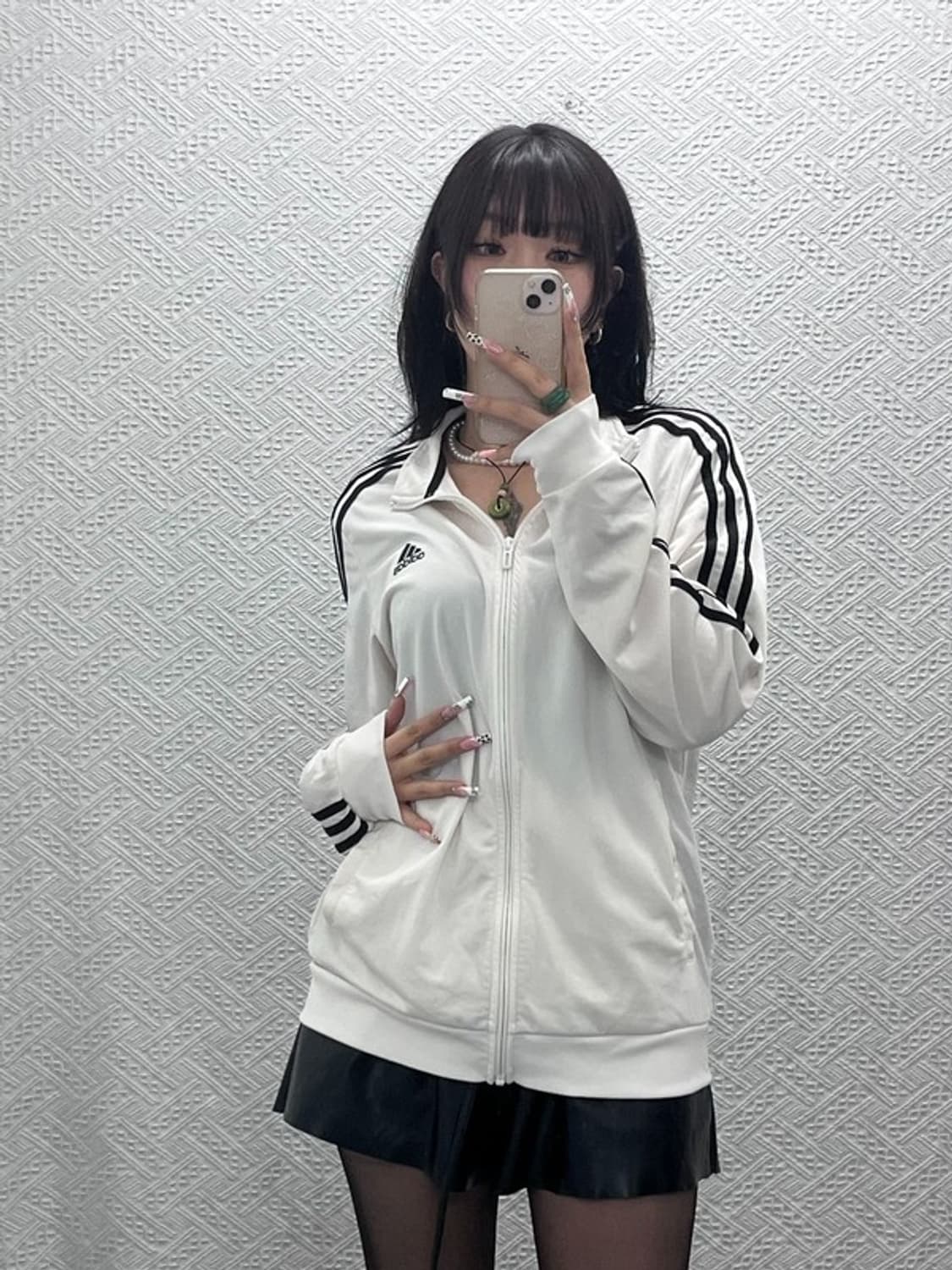 아디다스 빈티지 여리핏 검흰 오레오 져지 집업 2XL C11099 상품이미지1