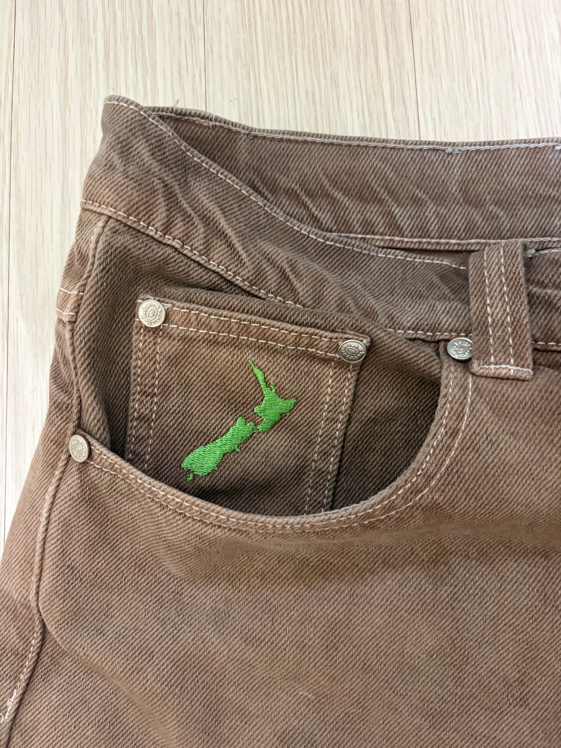 Always do what you should do 브라운 데님 팬츠 상품이미지4