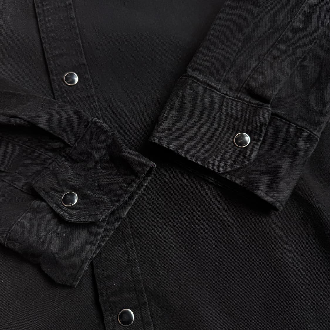 랭글러 웨스턴 데님 셔츠 블랙 상품이미지5