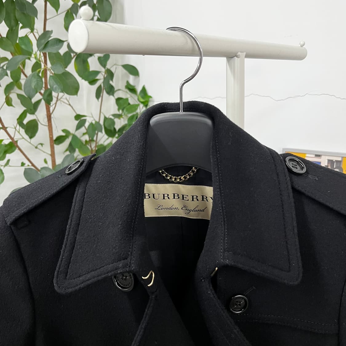 버버리 우먼 울/캐시미어 블렌드 벨티드 코트 Uk8 상품이미지3