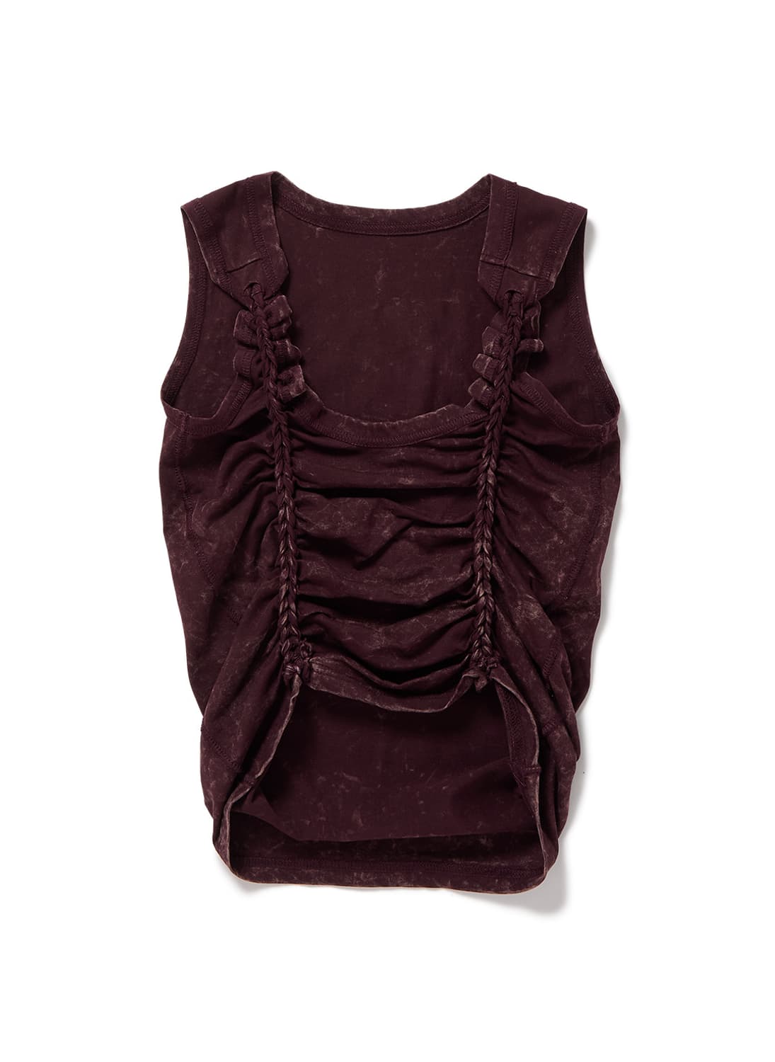 [F]퍼버즈 26ss 브레이드 탱크 슬리브리스 탑/레드 상품이미지3