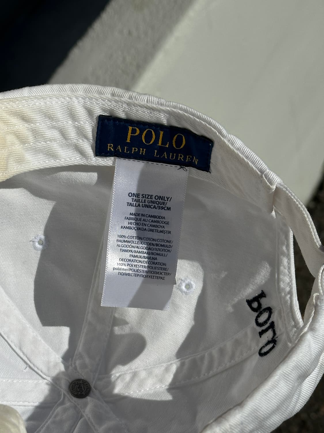 [F] 폴로 랄프로렌 빅로고 화이트 볼캡 모자 상품이미지8