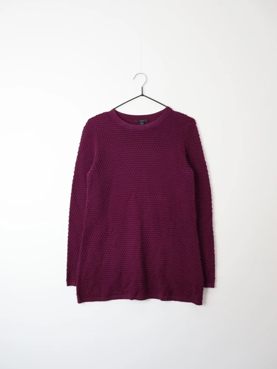 COS Textured Burgundy Knit Sweater 상품이미지3