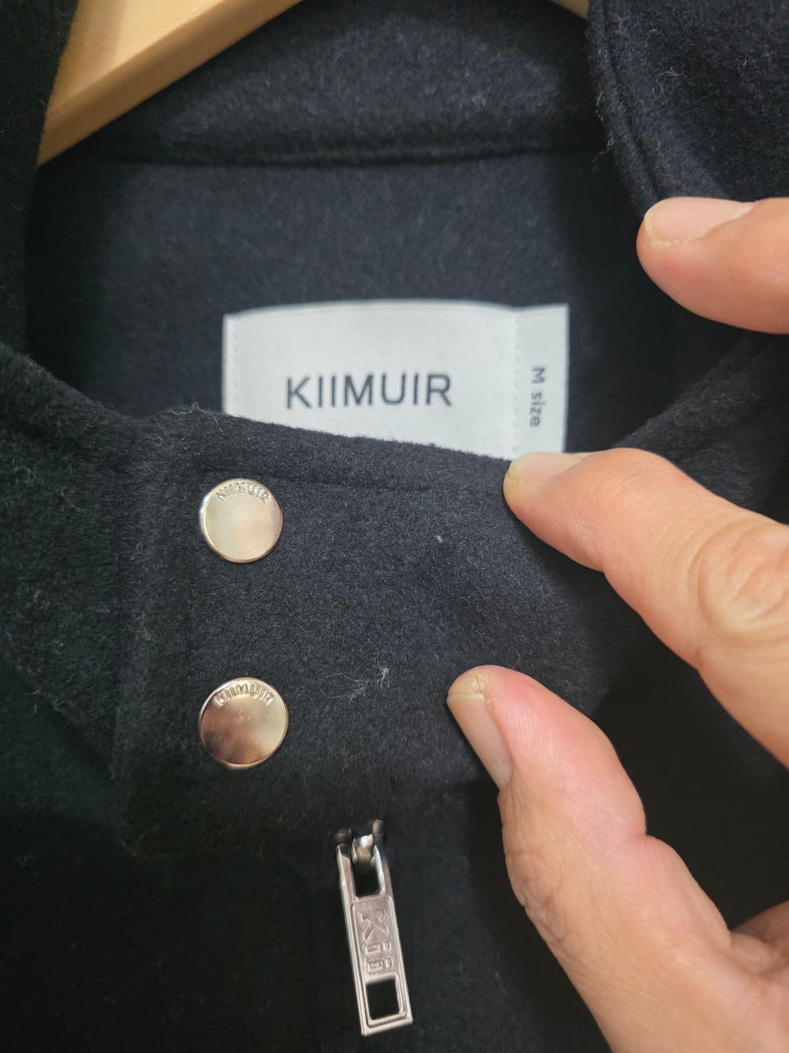 키뮤어 울 헤링턴 자켓 블랙 M 상품이미지6