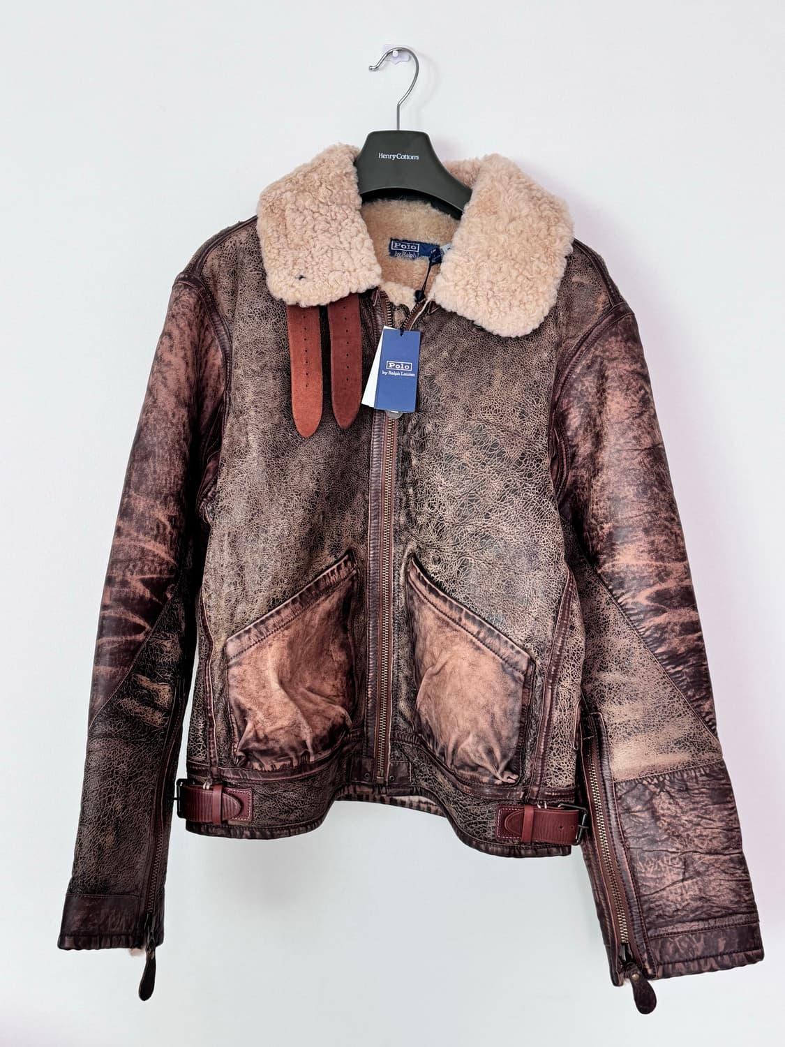 폴로 랄프로렌 레더 시어링 봄버 자켓 폴로 무스탕 상품이미지2