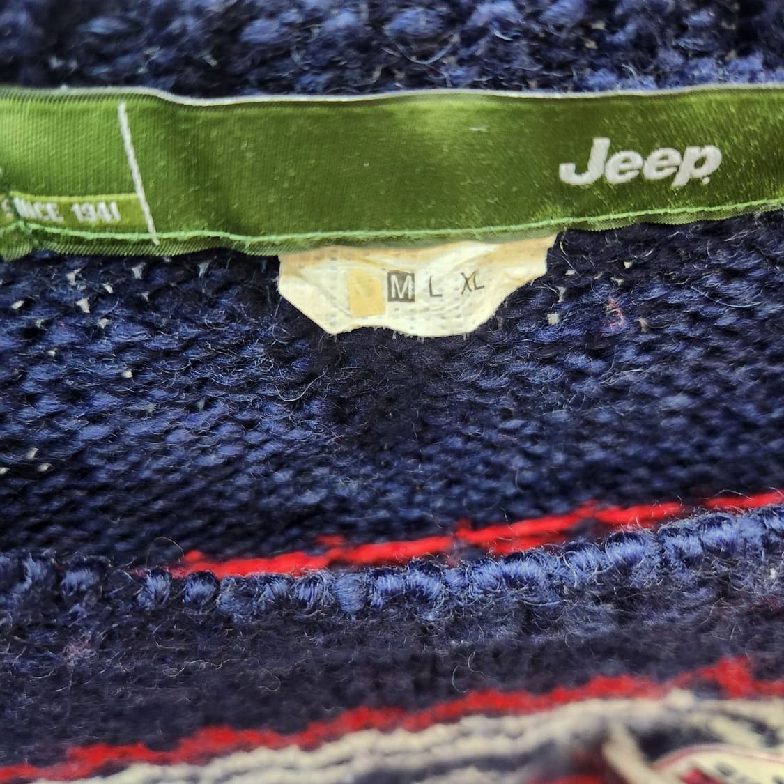 JEEP 지프 로고 자수 코위찬 니트 M(L)남여공용 상품이미지5