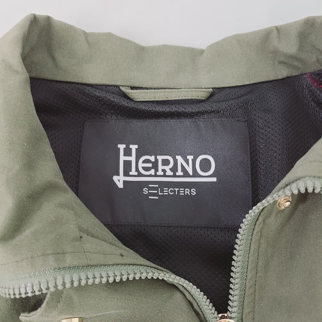 에르노 정품 네온 핑크 배색 올리브그린 자켓(38/국내 44~55) 상품이미지7