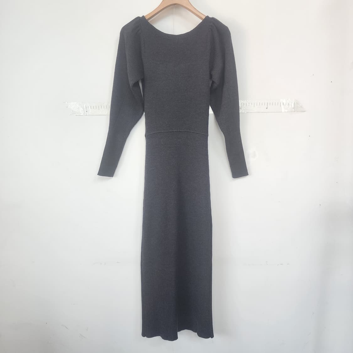 산드로 니트 롱 원피스 블랙 상품이미지6