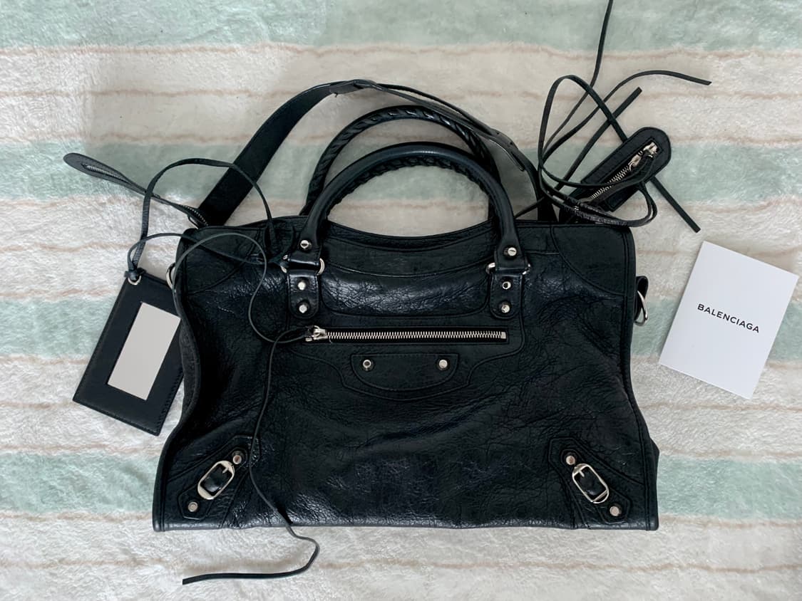 발렌시아가 미듐 모터백 블랙 시티백 은장 미디움 가방 상품이미지2