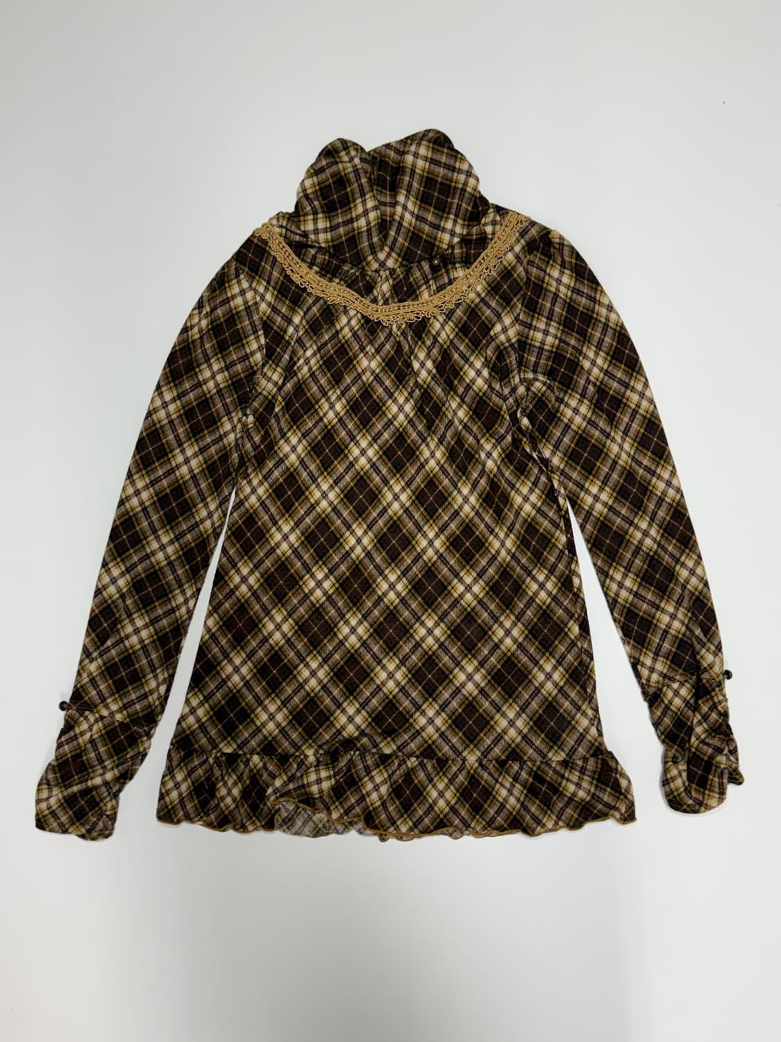 axes femme 체크 목폴라 상품이미지1