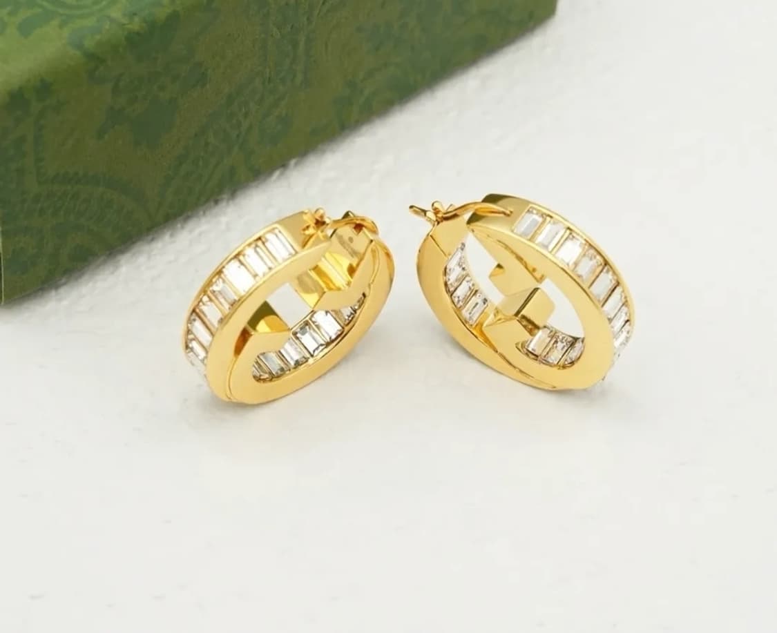 구찌 GG 로고 링 귀걸이 ,블론디 크리스털  이어링 상품이미지4