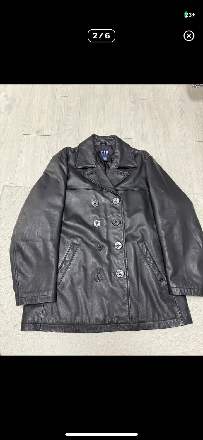 Gap  올드갭 레더 피코트 상품이미지2