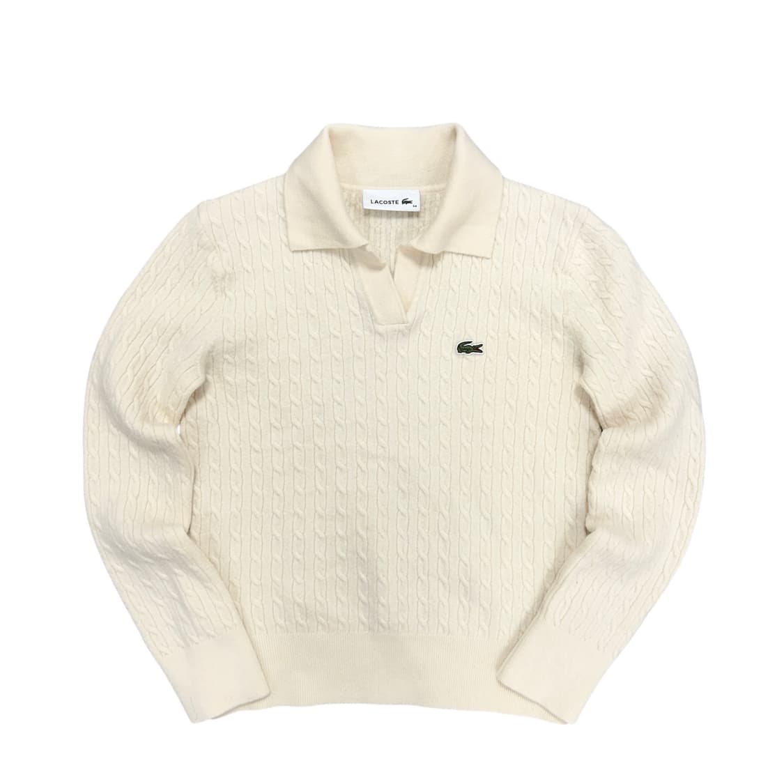 라코스테 우먼스 울 케이블 카라니트(34) 상품이미지1