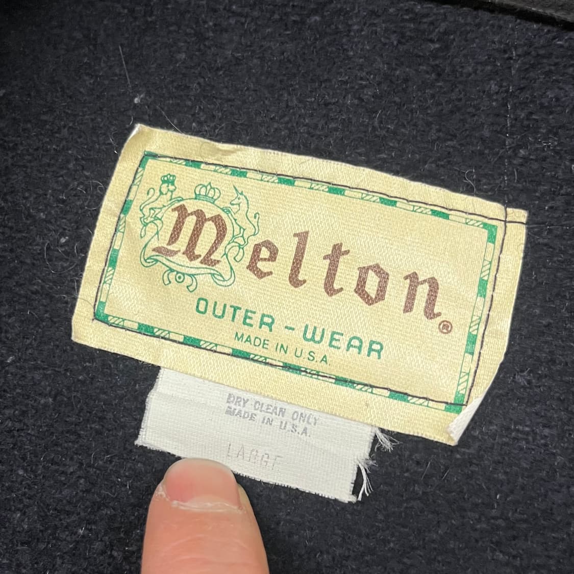 80s Melton 헤비 울 셔츠 (105) 상품이미지4