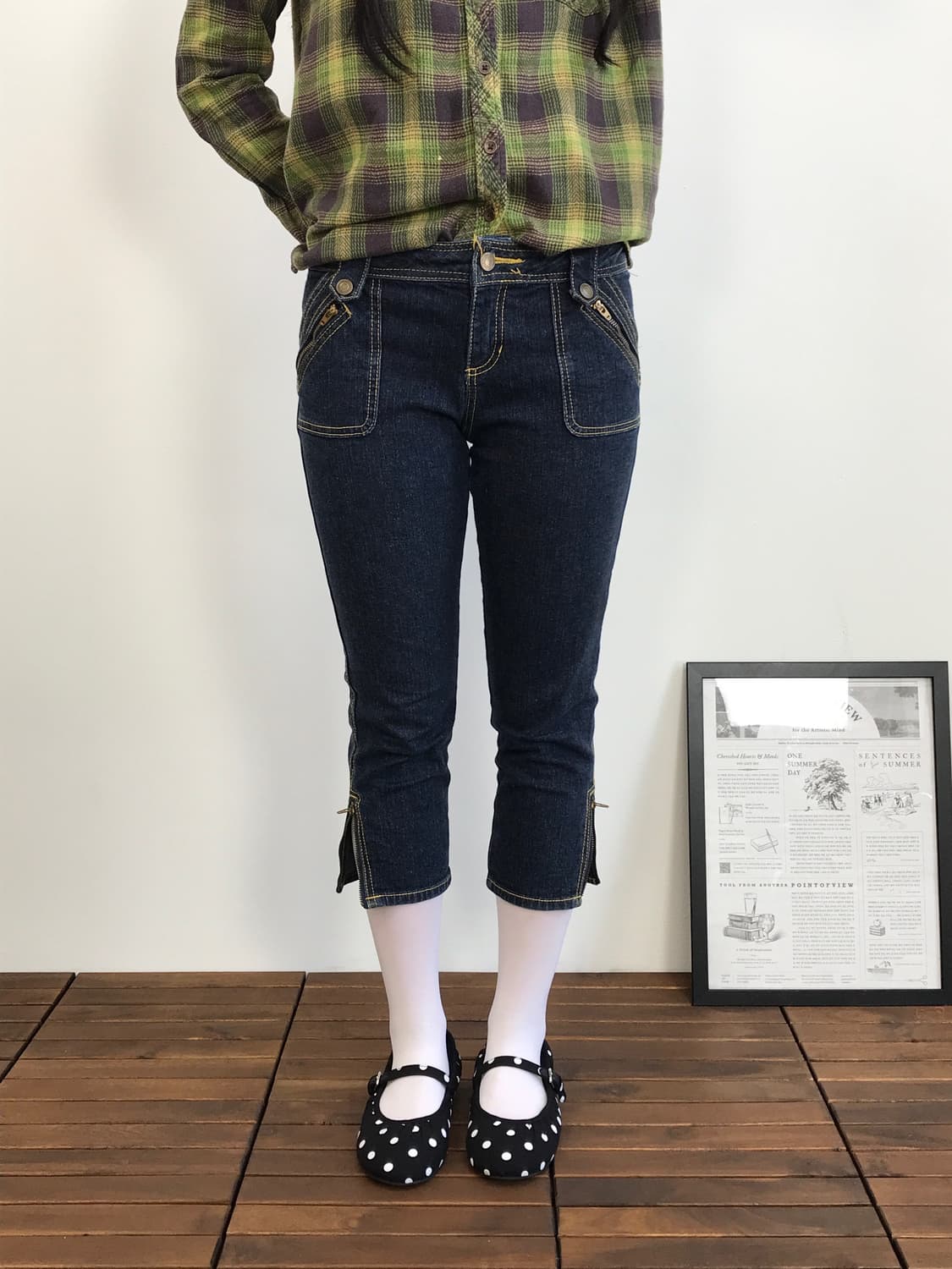 Jpn Dark Denim Capri Pants 상품이미지1