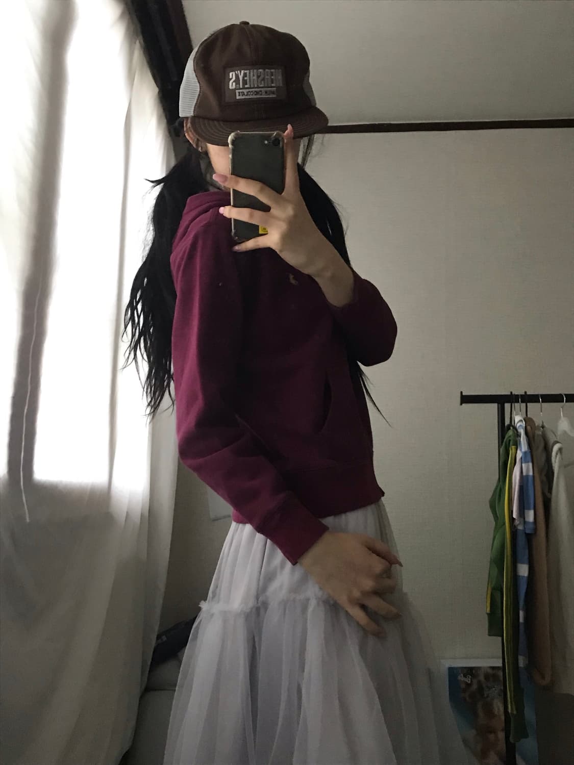 폴로 버건디 후드집업 상품이미지3