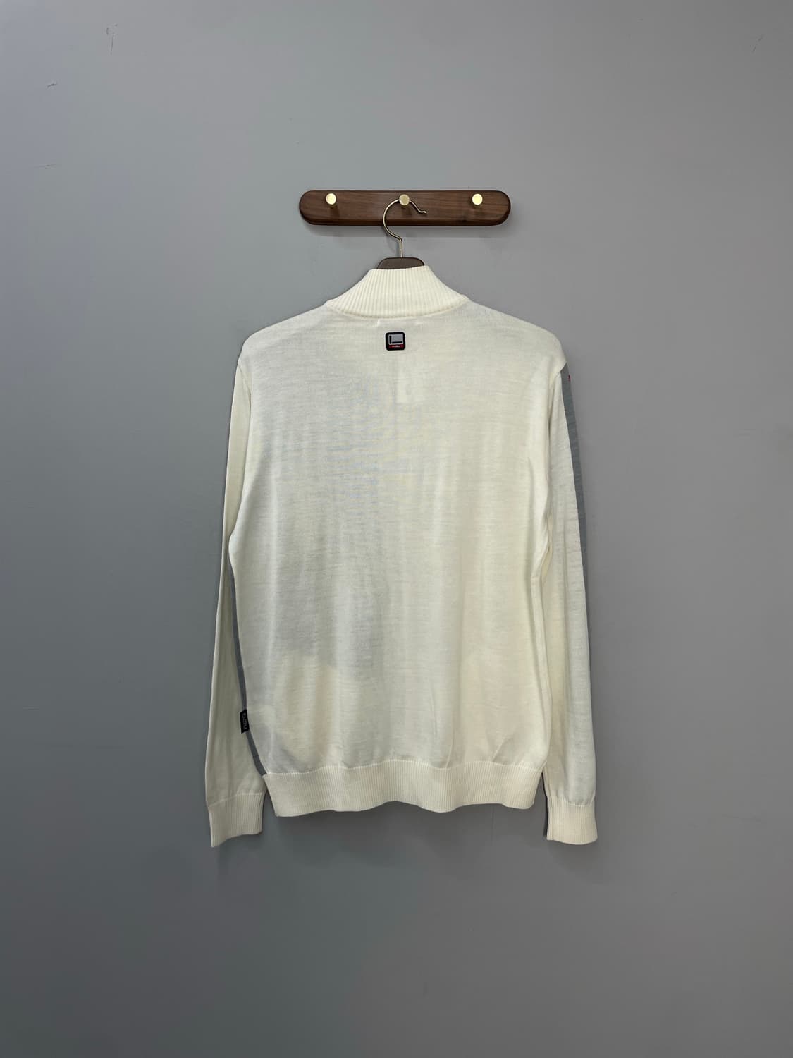 후부 90s 배색 아이보리 니트집업 H944 상품이미지5