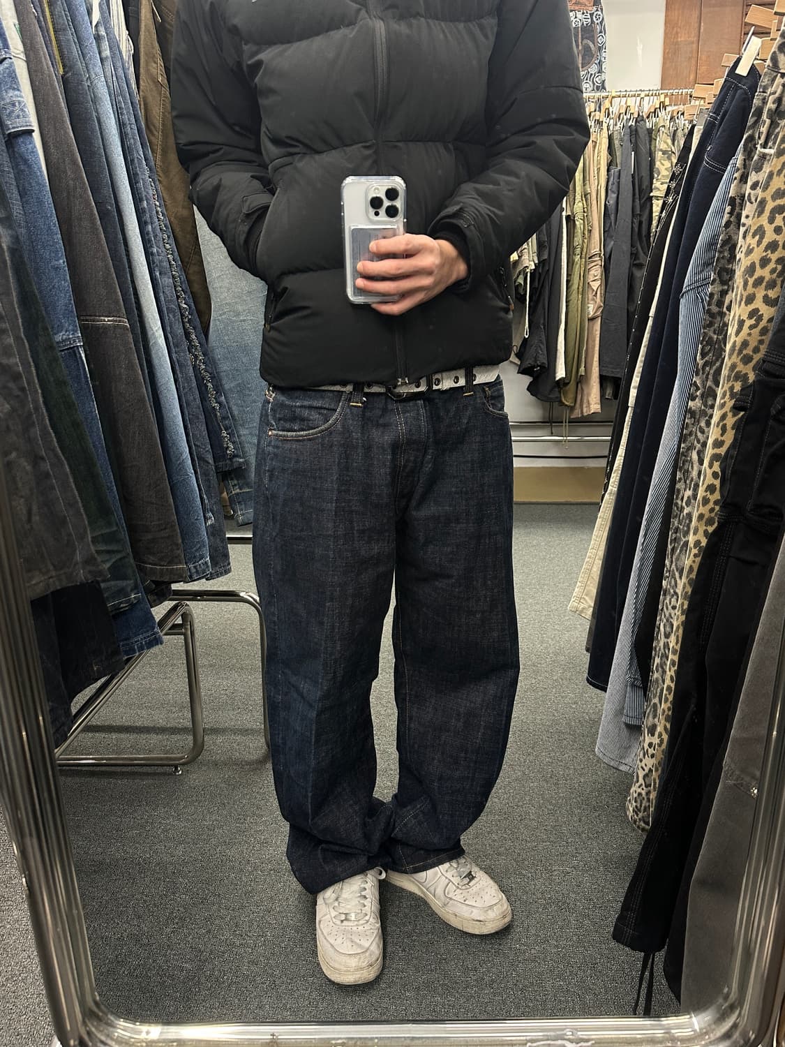 36) 에비수 재팬 스컬 빅다이콕 자수 데님팬츠 상품이미지2