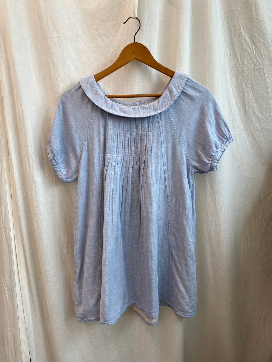 스카이블루 반팔블라우스(L) 상품이미지1