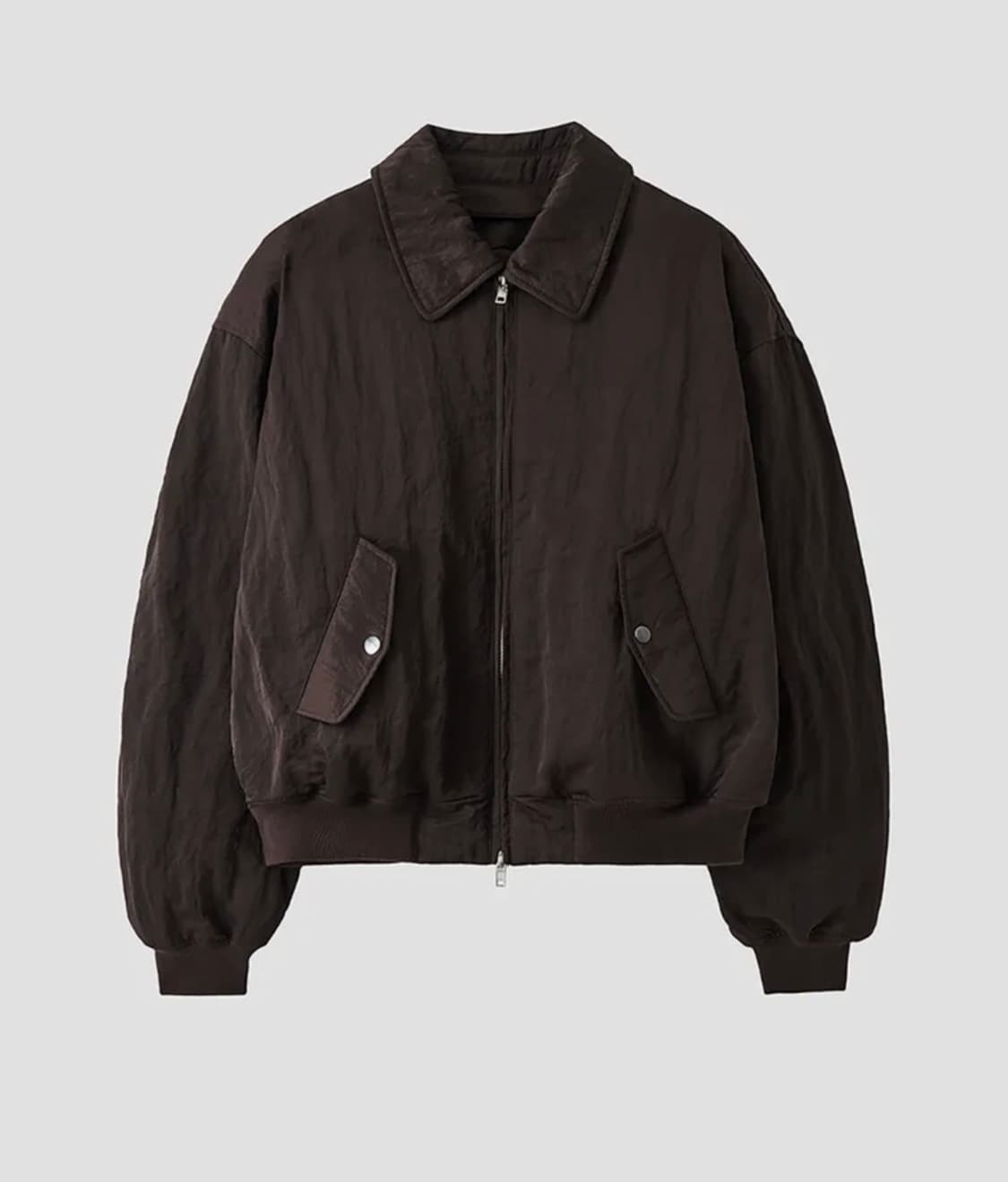 노이어 헤비 나일론 패디드 크롭 블루종 상품이미지2