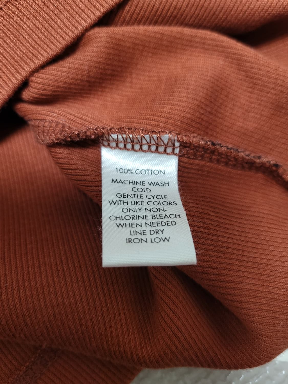 1회착) 캘빈 클라인 코튼 골지 니트 M (100) 상품이미지5