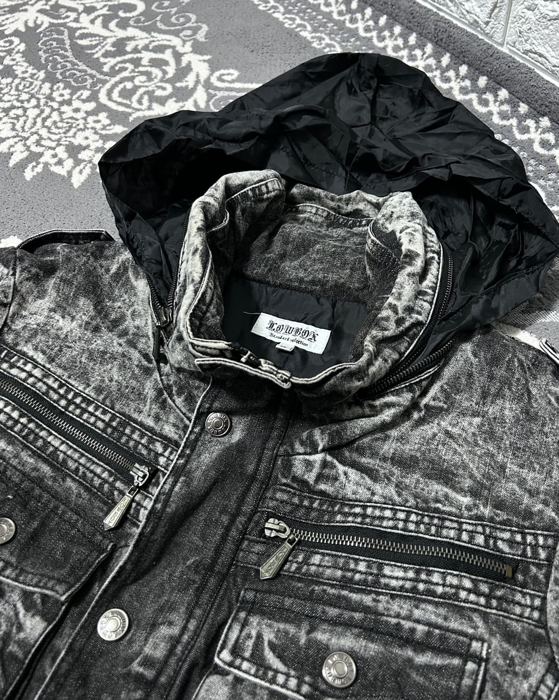 Lowbox 로우박스 보노넥 워싱 데님 자켓 상품이미지6