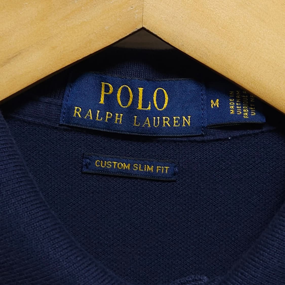 100)POLO 폴로 반팔 카라티 네이비 커스텀슬림핏 상품이미지3