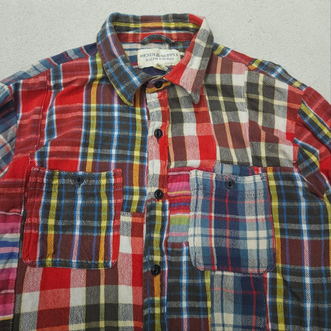 데님앤서플라이 패치워크 셔츠 M 상품이미지3