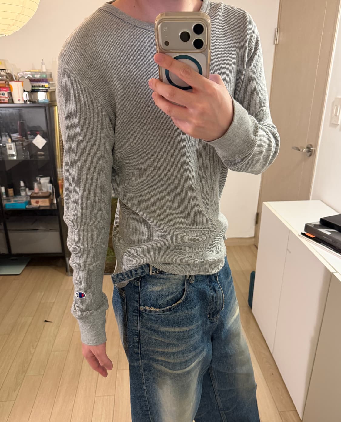 챔피언 슬리브 니트 상품이미지1