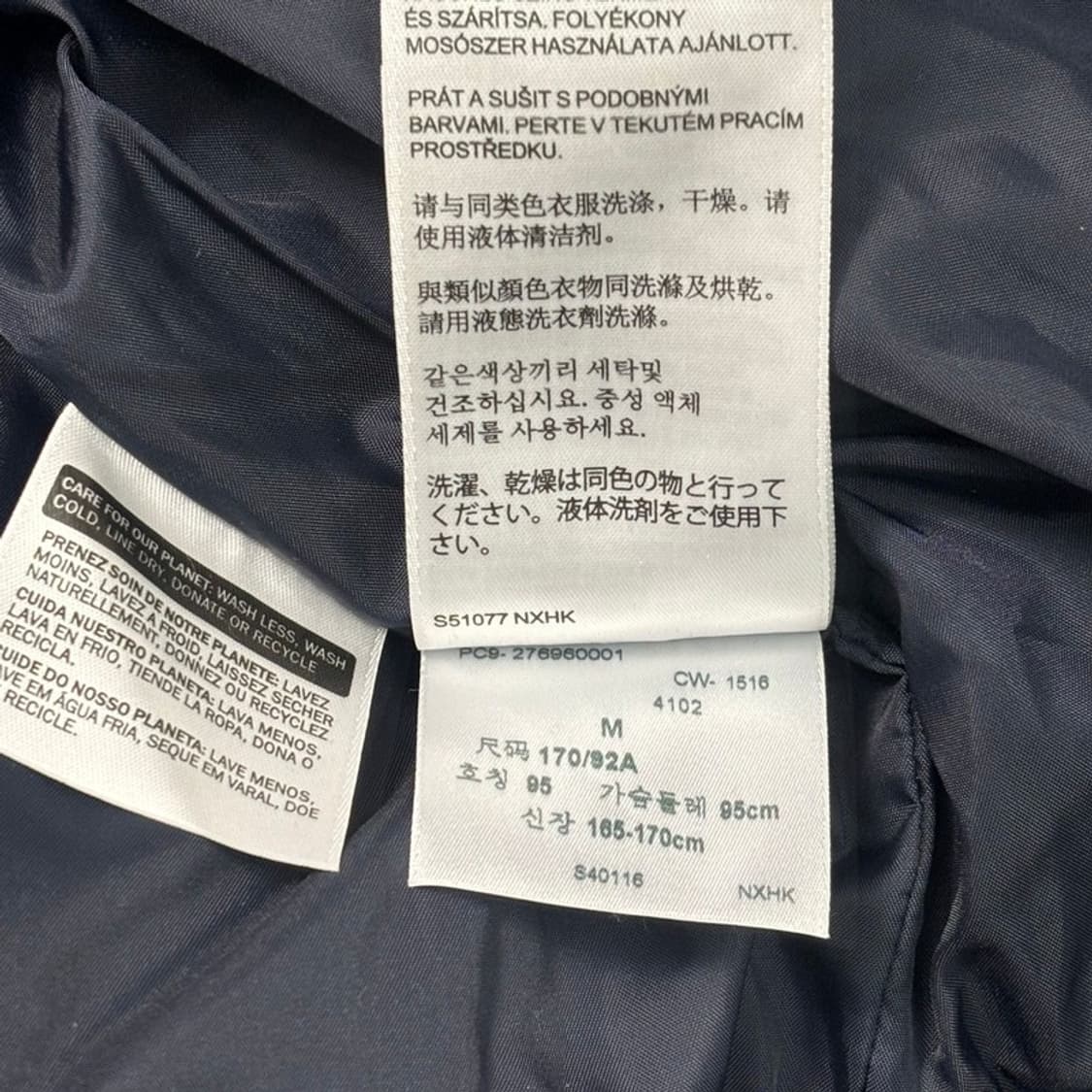 LEVIS 퀄팅 봄버 자켓 네이비 M 상품이미지9