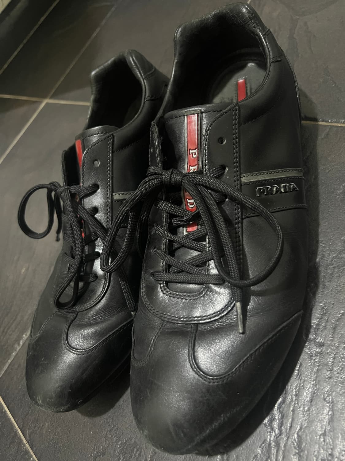 프라다 빈티지 가죽 스니커즈[9.5] 상품이미지2