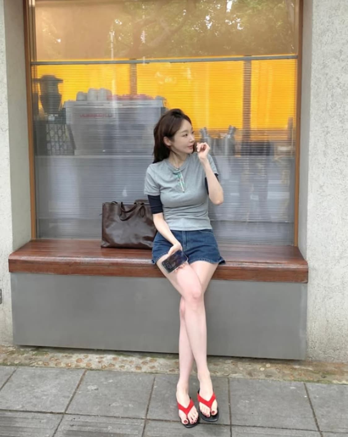 자라 레더 쪼리 (강민경쪼리)  상품이미지3