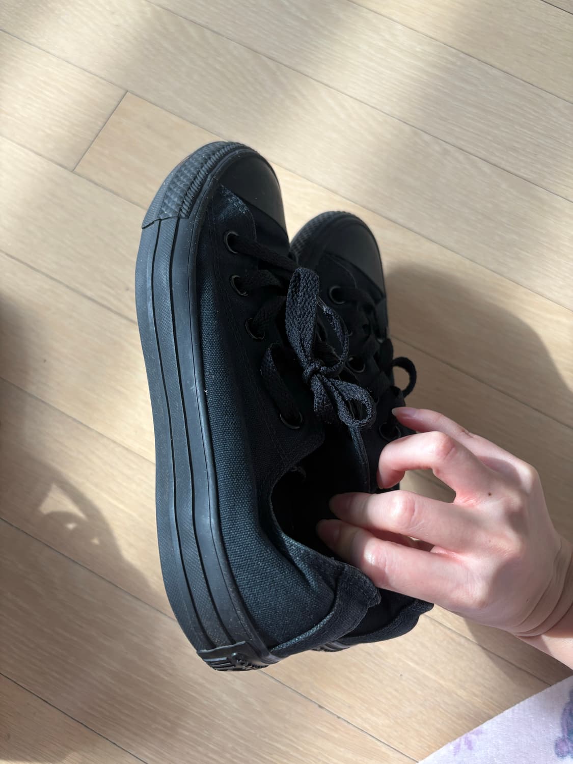 컨버스 척테일러 로우 올블랙 230 상품이미지3