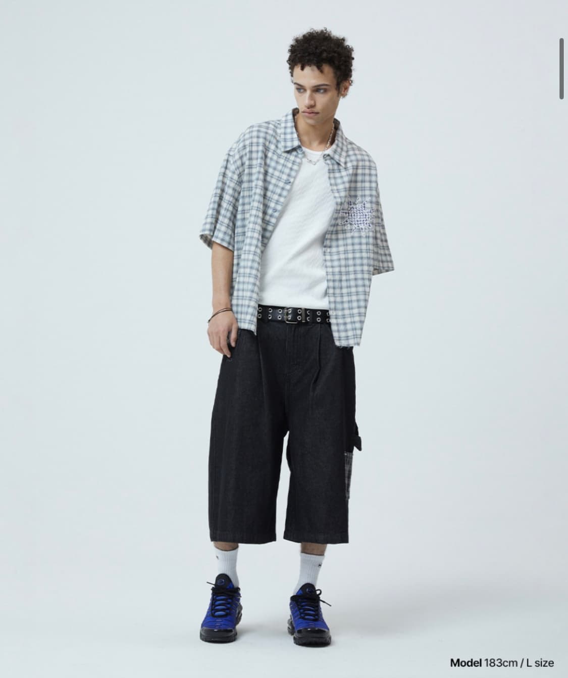 [⭐️새상품/마하그리드] 버뮤다 체크 포켓 데님쇼츠 (블랙/M사이즈) 상품이미지7