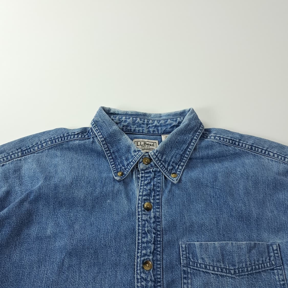CK199 L 엘엘빈 90s 버튼다운 인디고 데님 셔츠 남방 상품이미지2