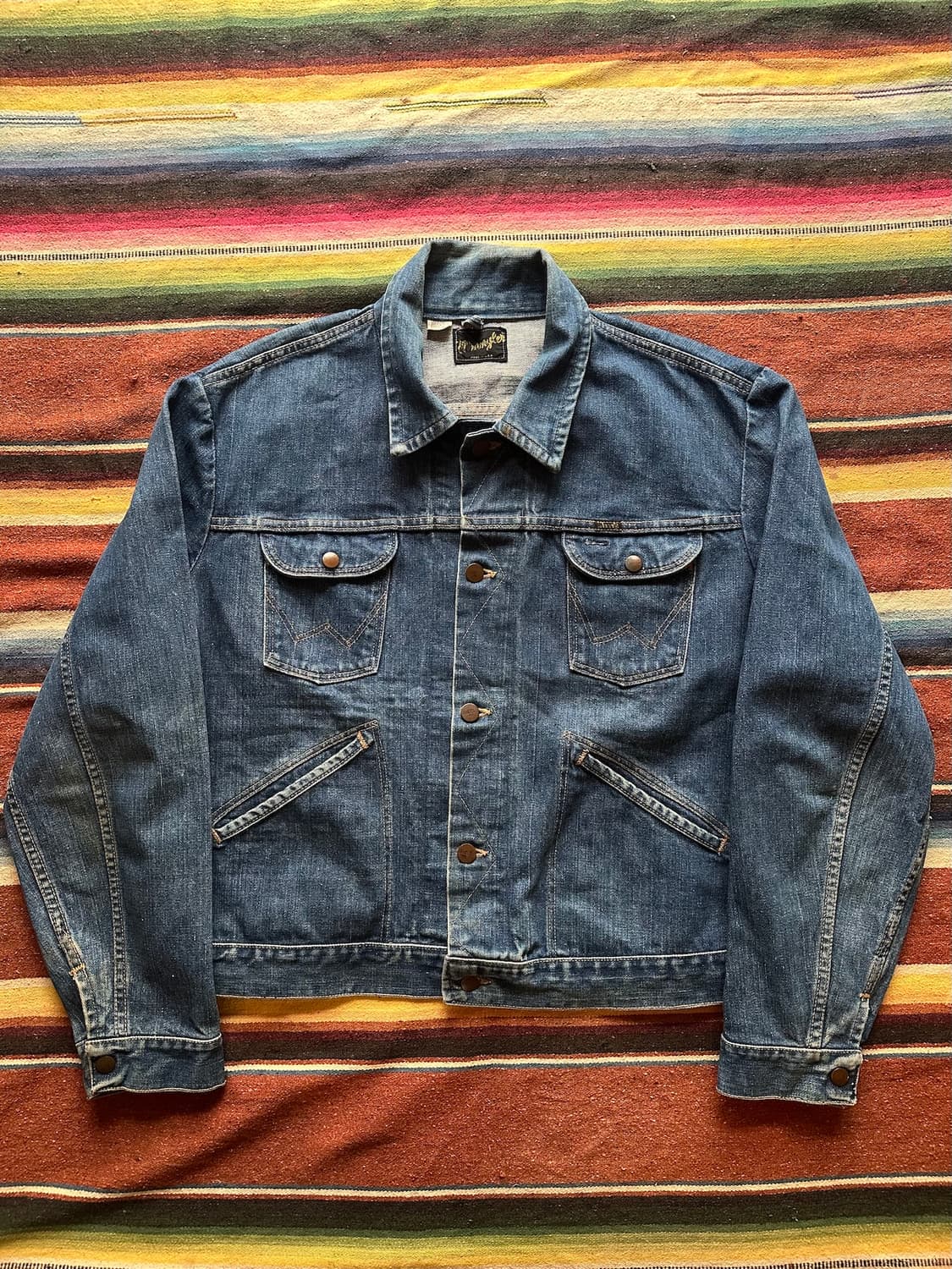 70s USA 빈티지 랭글러 124MJ 데님 자켓 빅사이즈 상품이미지2