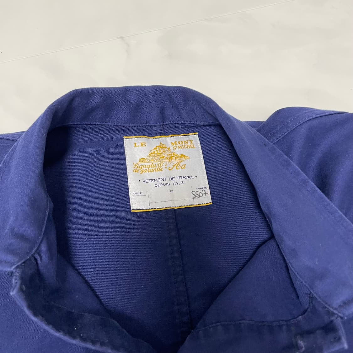 르몽생미셸 몰스킨 프렌치 워크자켓 프렌치 블루 50사이즈 상품이미지4